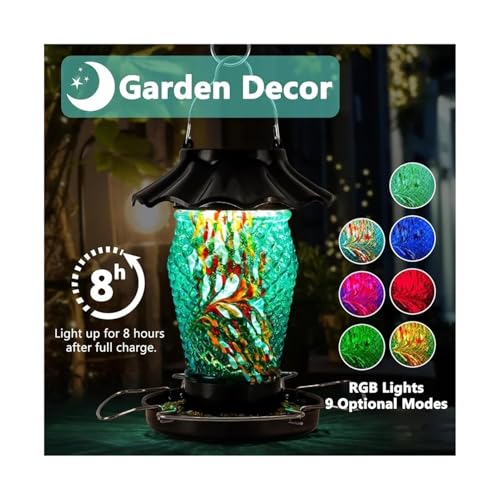 Solar Glass Bird Feeder (Style 2)