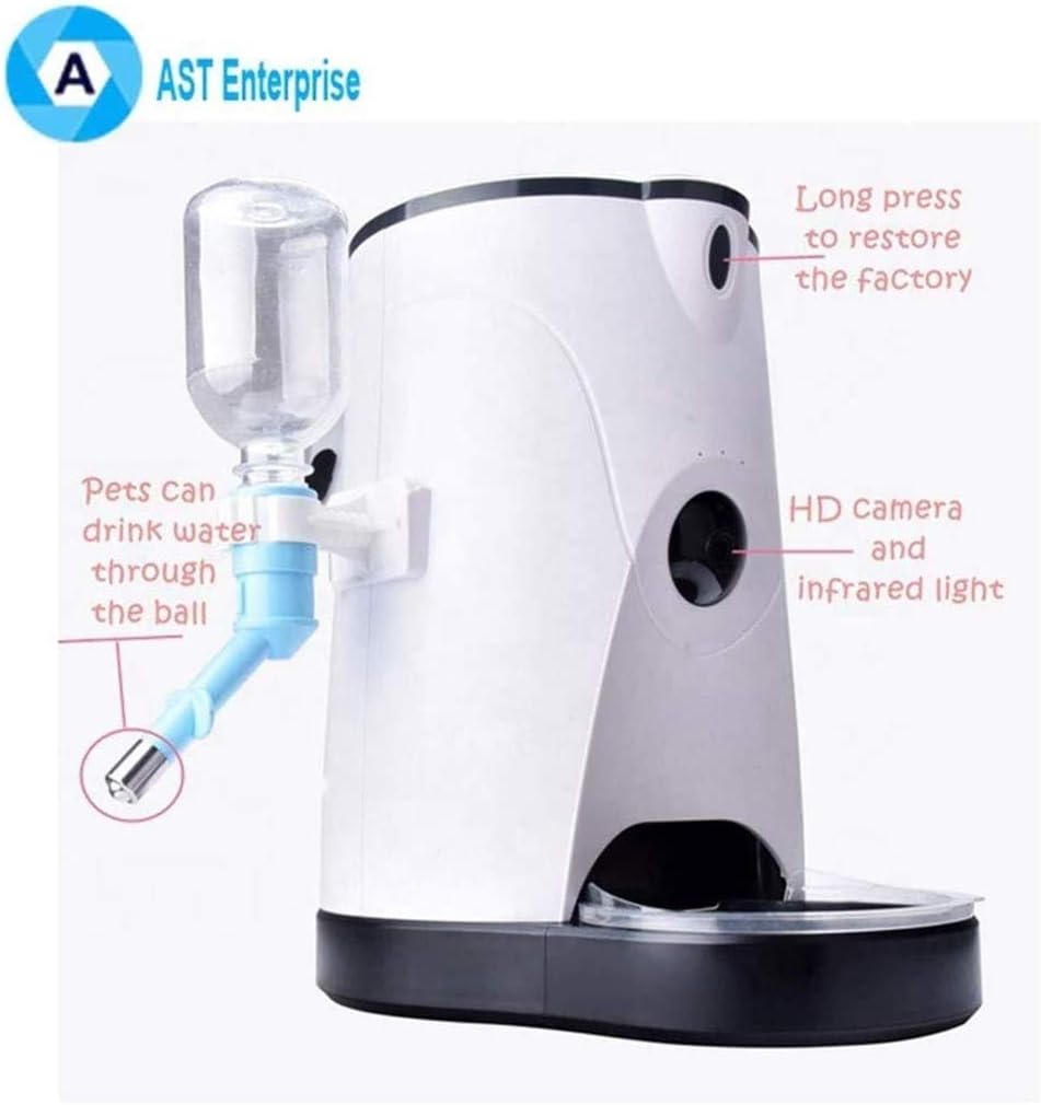 4L Automatic Pet Feeder Food/Water Dispenser for Cat Dog with Voice Interaction Intelligent Monitoring Automatic Pet Feeding Machine Cat Puppy Dog Timed Feeding Device Pet Cat Supplies