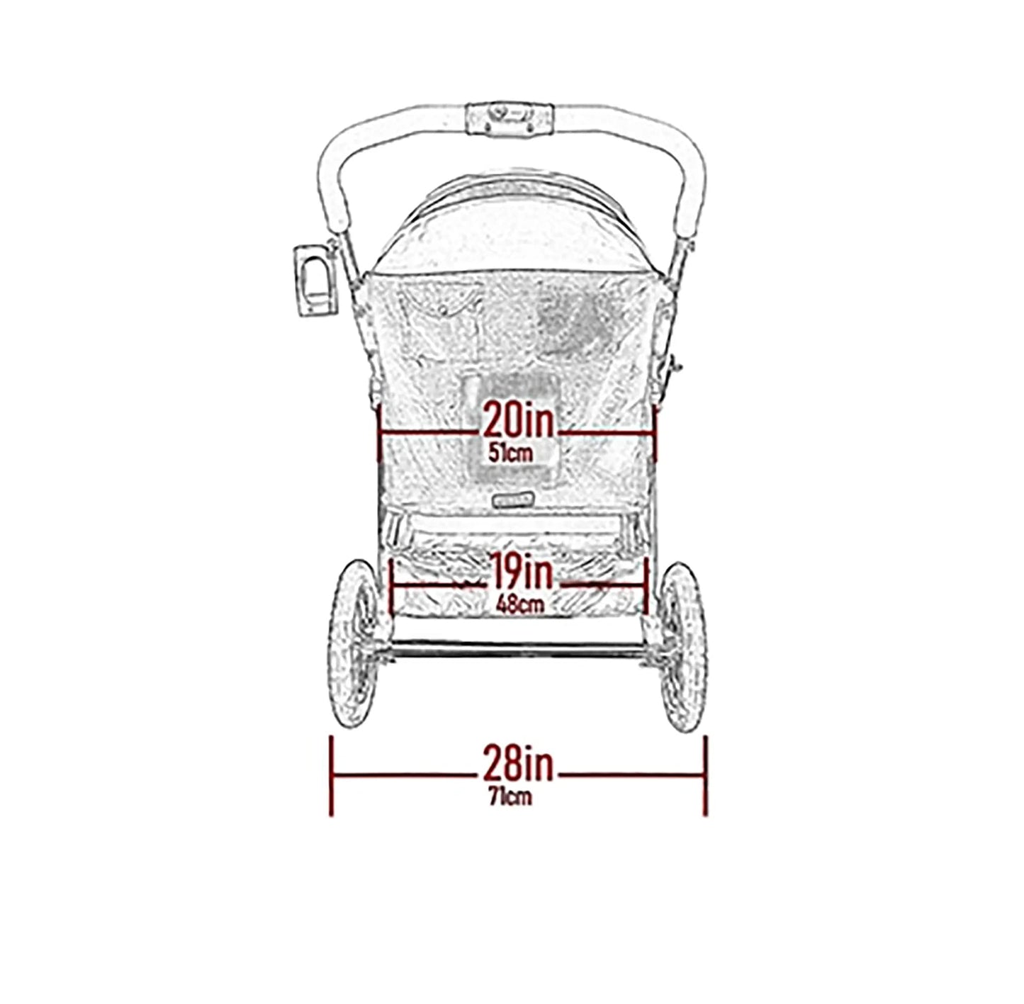 No-Zip Double Pet Stroller – Emerald