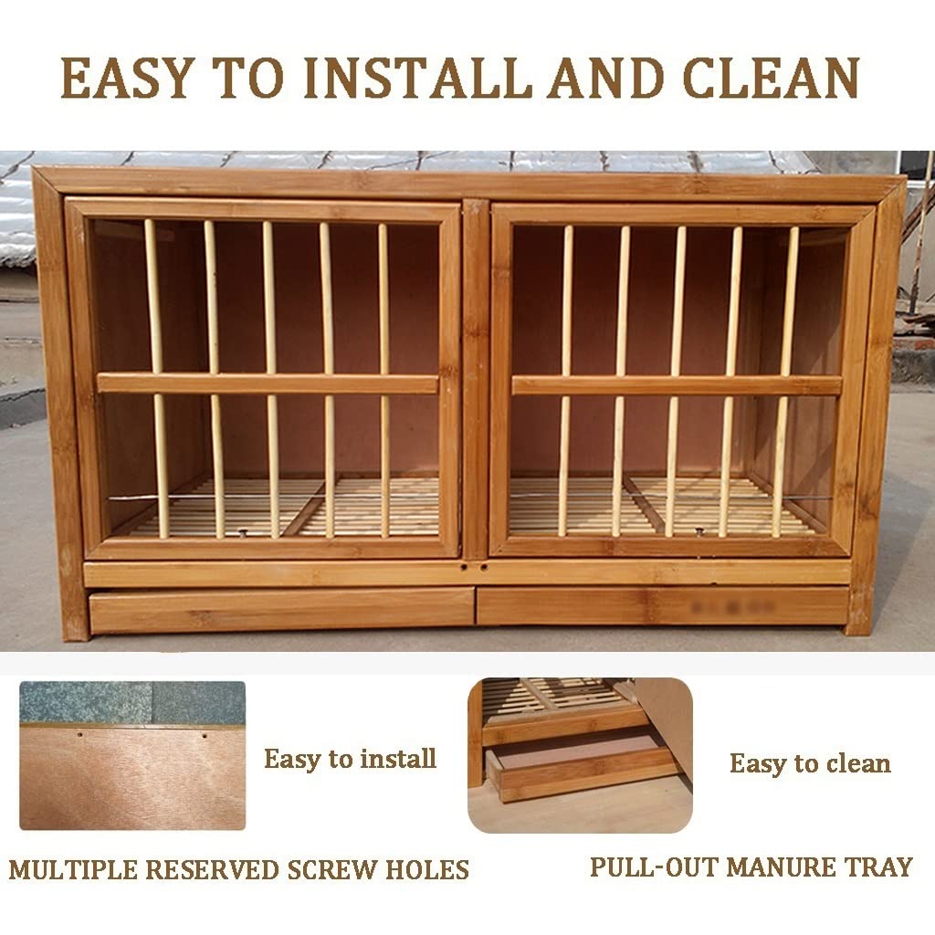 Bamboo Pigeon Cage with Tray