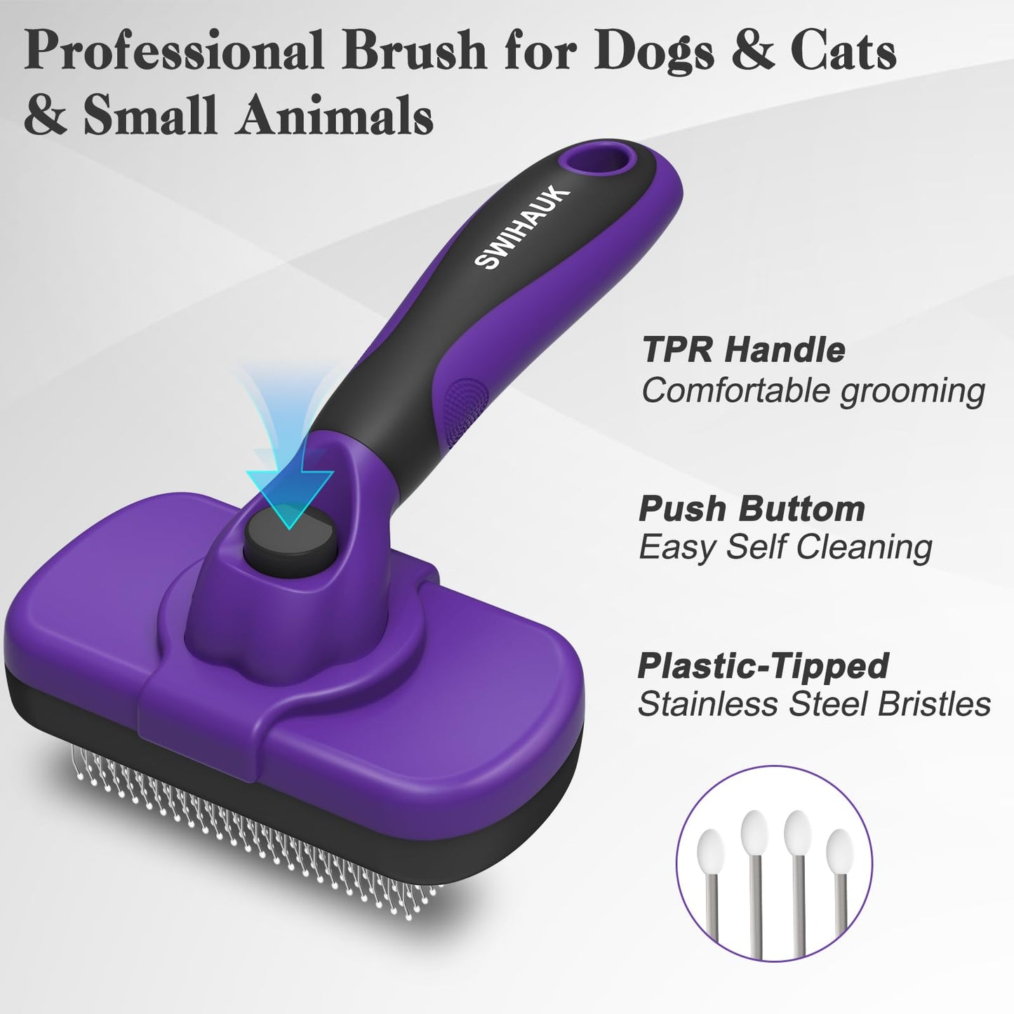 Swihauk Pet Slicker Brush – Blue