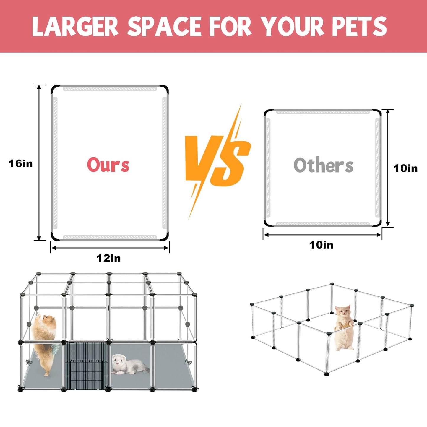 41-Panel Pet Playpen Cage
