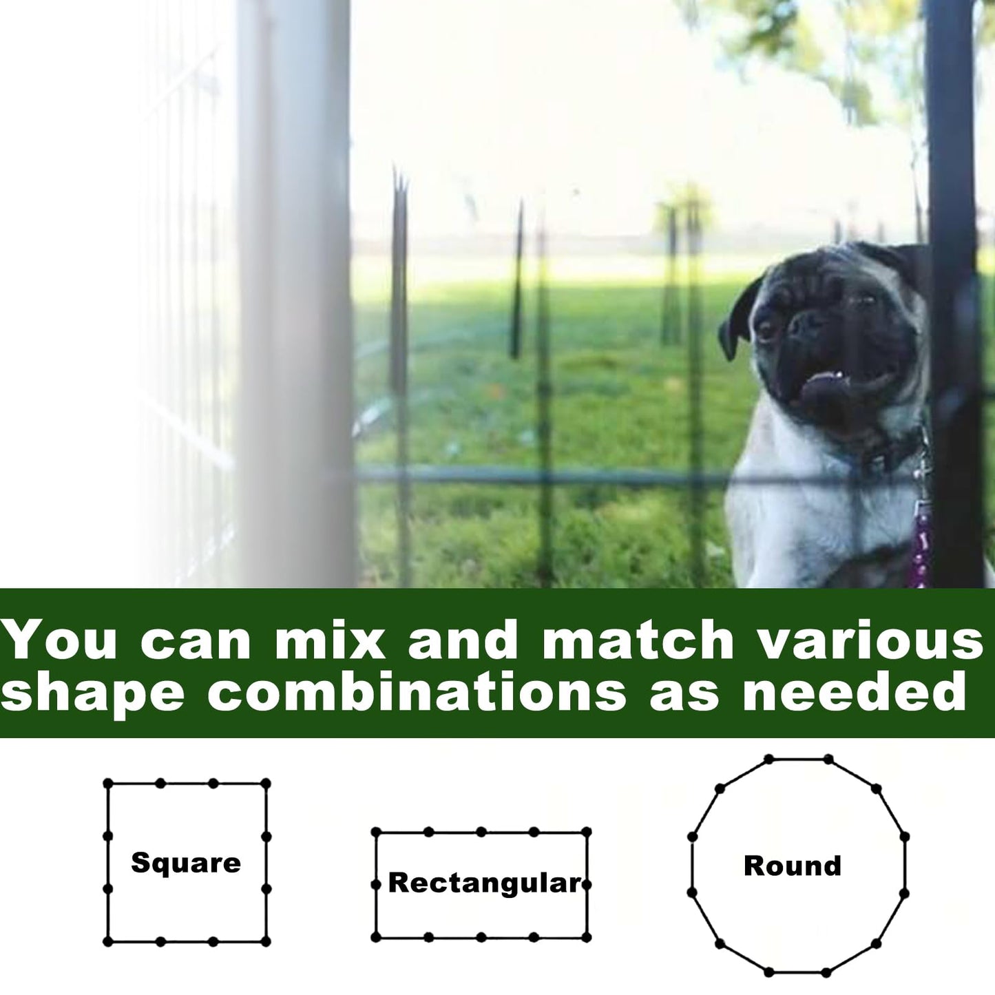 32" Dog Playpen Fence, 24 Panels, 56Ft
