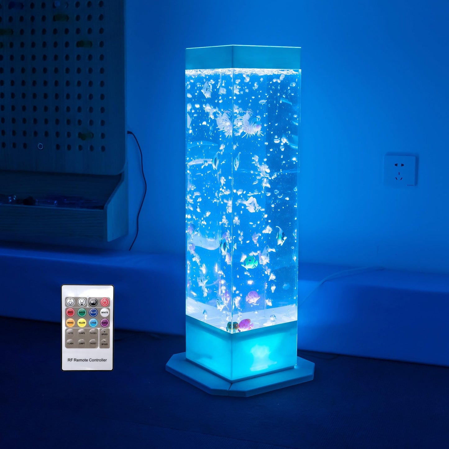 32" Bubble Fish Lamp with Remote