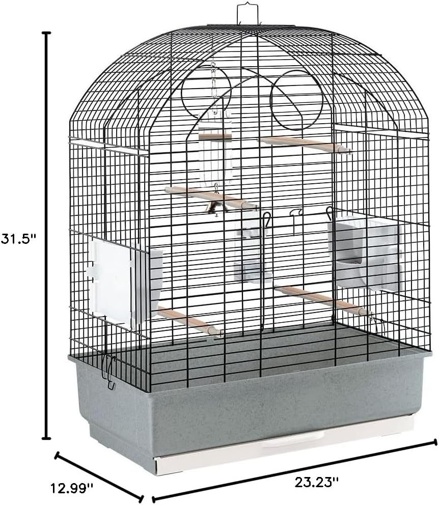 Ferplast Viola Bird Cage, 59 x 33 x 80 cm, Black
