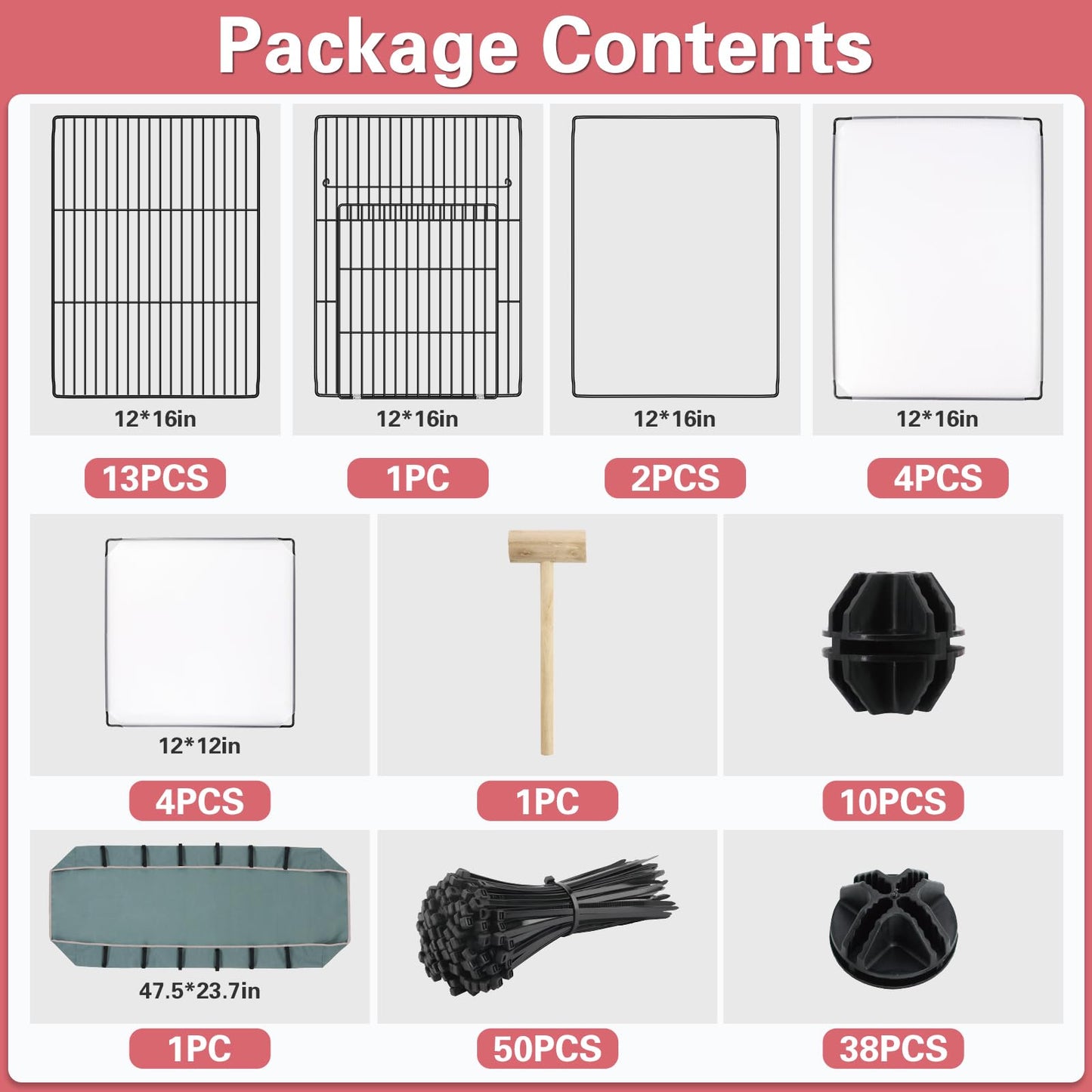 41-Panel Pet Playpen Cage
