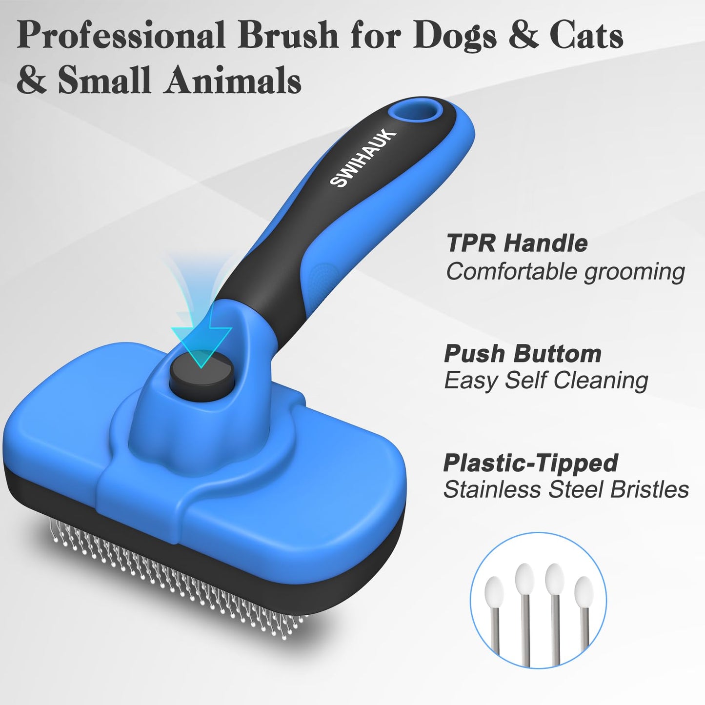 Swihauk Pet Slicker Brush – Blue