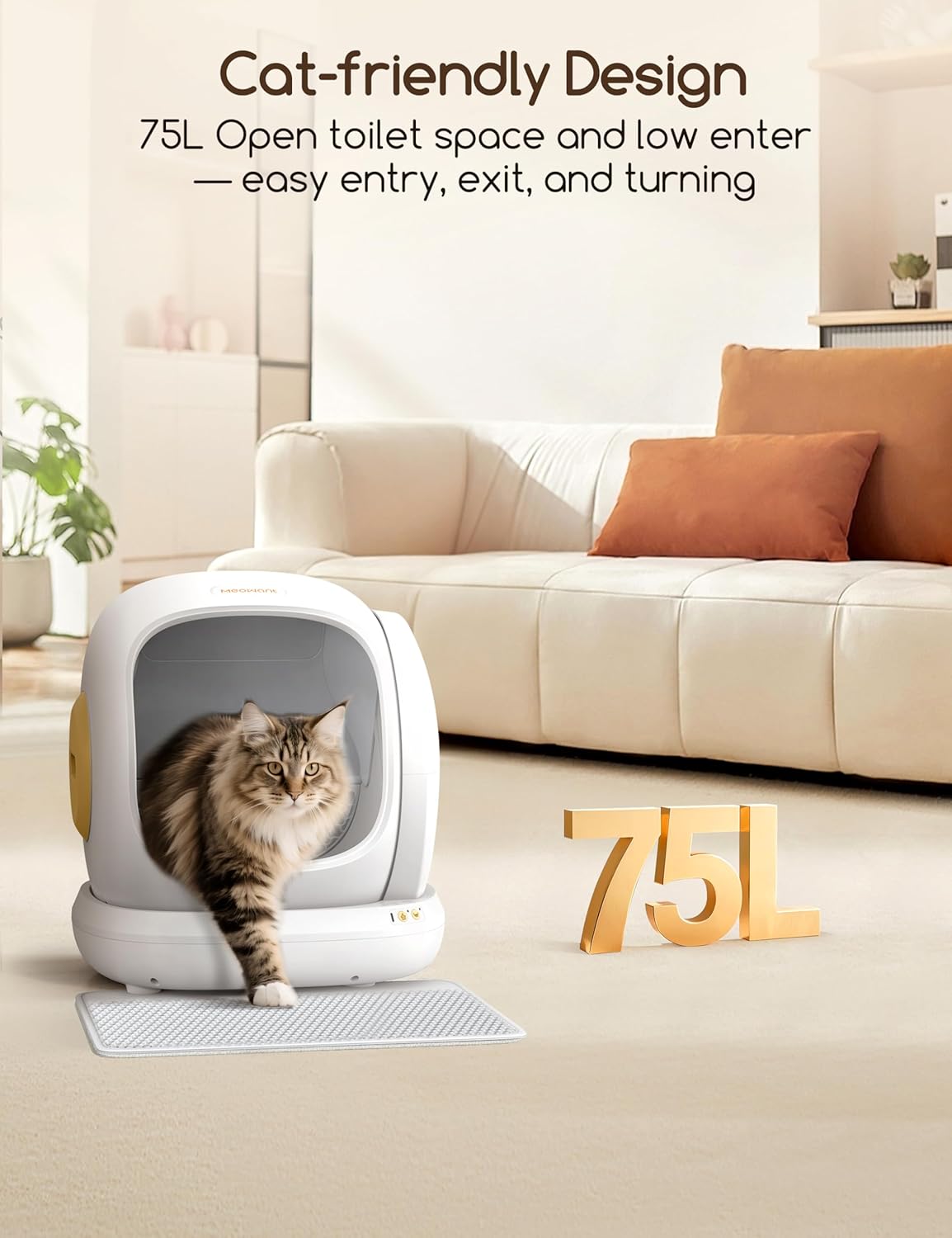 MeoWant Smart Cat Litter Box 75L