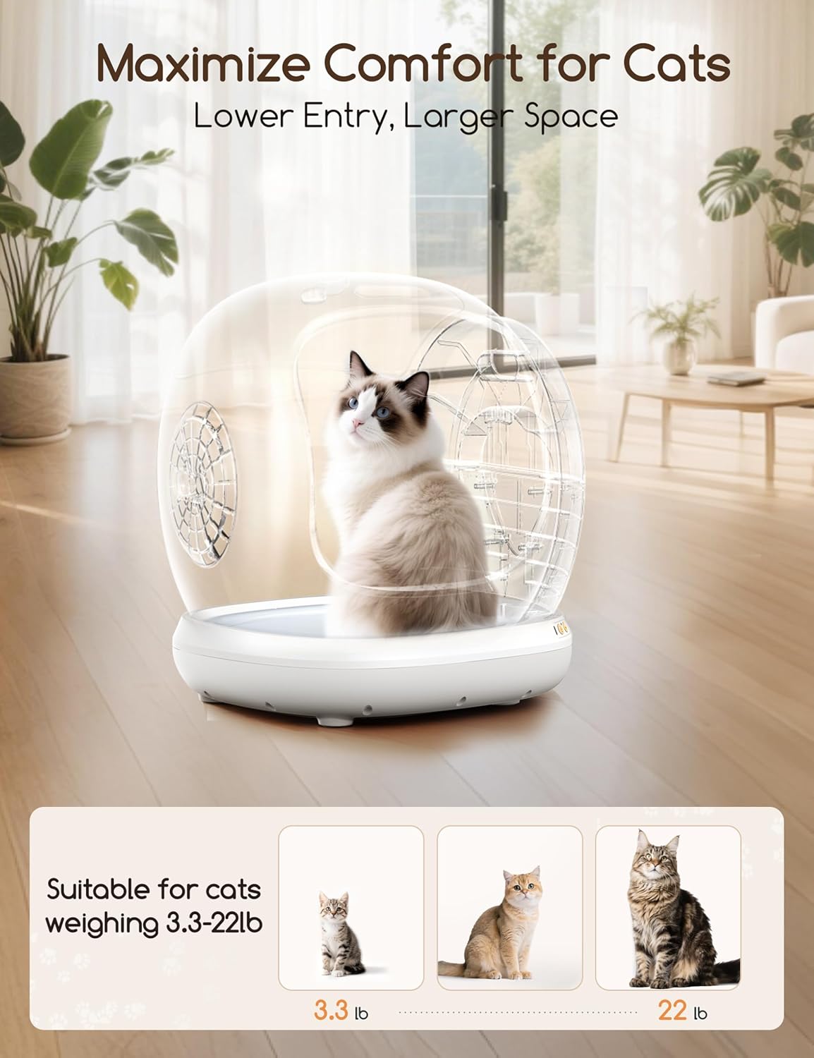 MeoWant Smart Cat Litter Box 75L