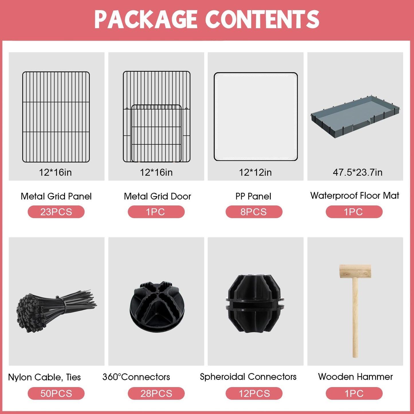 41-Panel Pet Playpen Cage