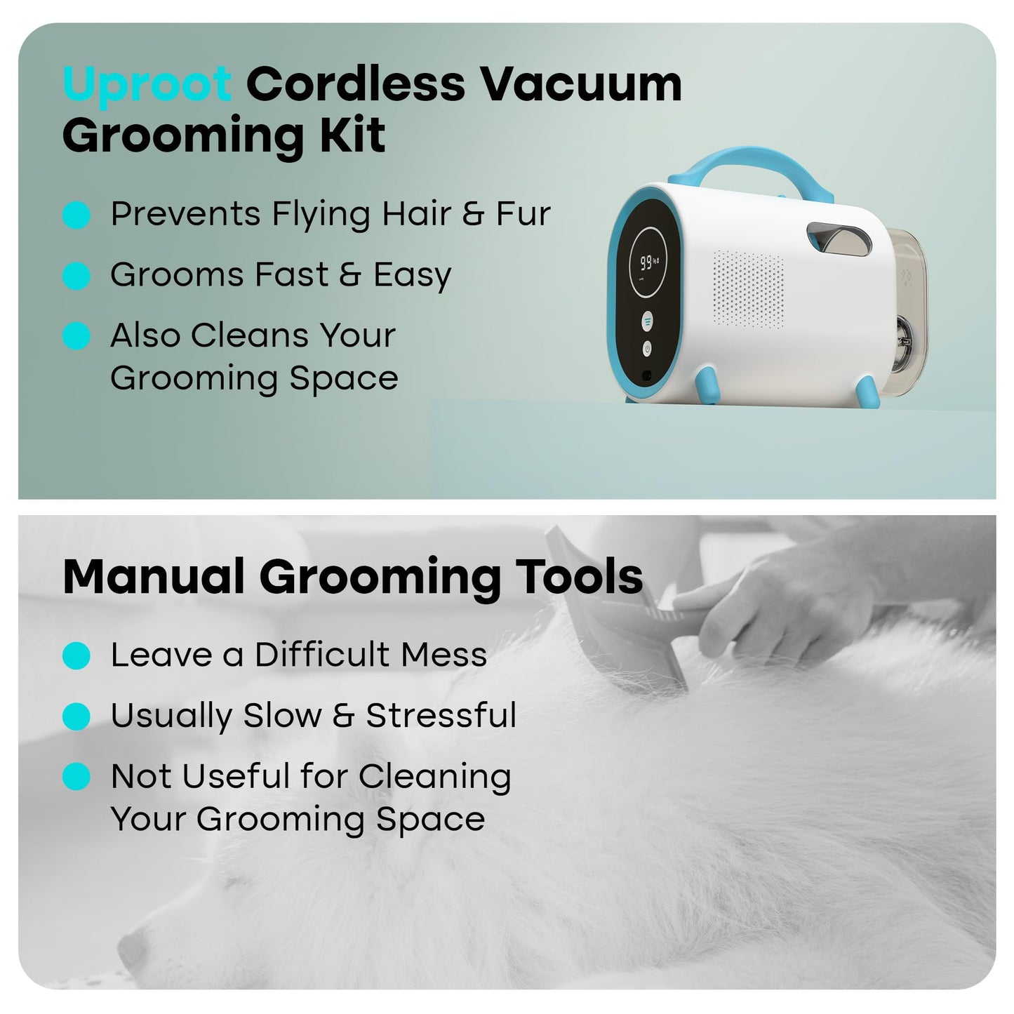 Uproot 7-in-1 Pet Grooming Vacuum Kit