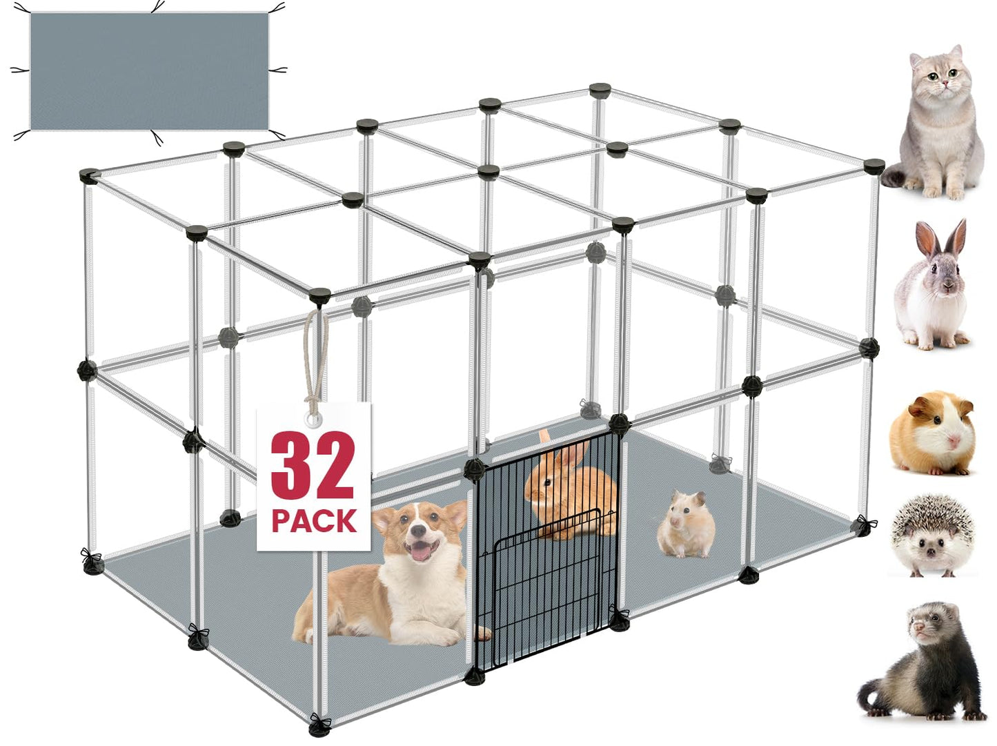 41-Panel Pet Playpen Cage