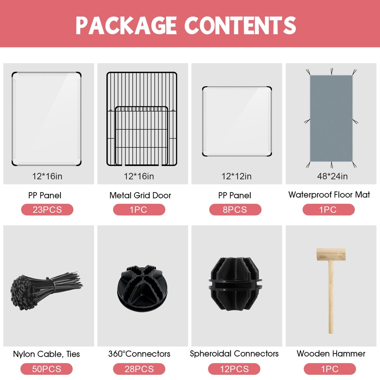 41-Panel Pet Playpen Cage