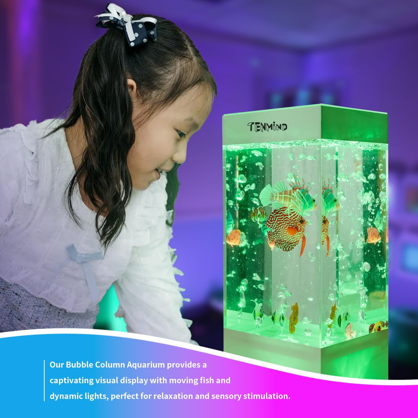 32" Bubble Fish Lamp with Remote