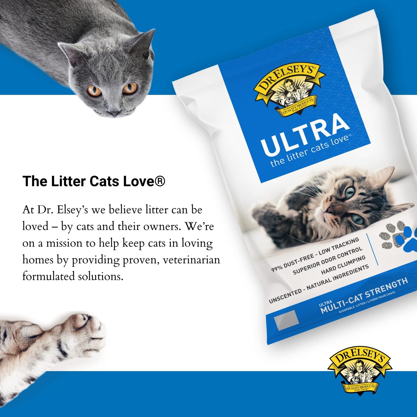 Dr. Elsey's Unscented Cat Litter 40 lb