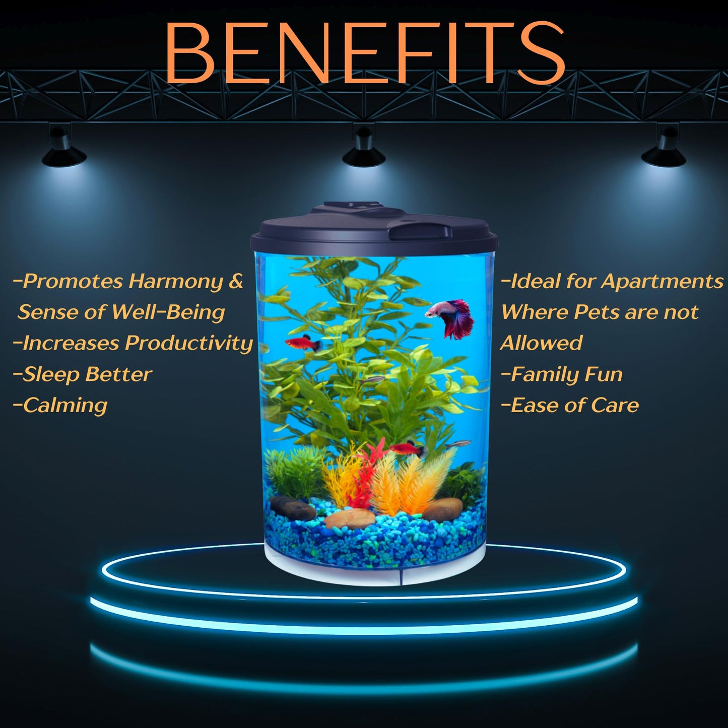 AquaView 360 6-Gal Fish Tank Kit