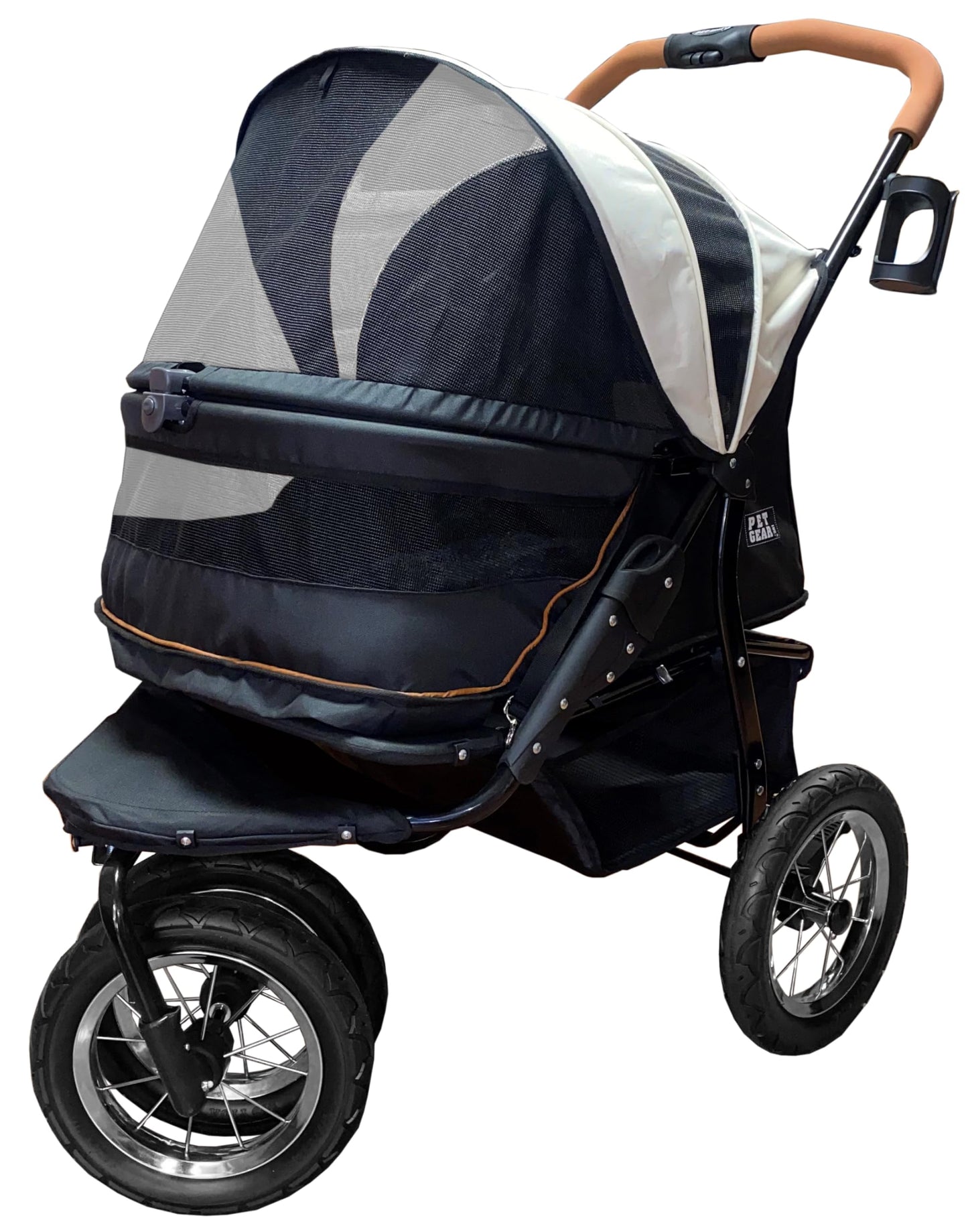 No-Zip Double Pet Stroller – Emerald