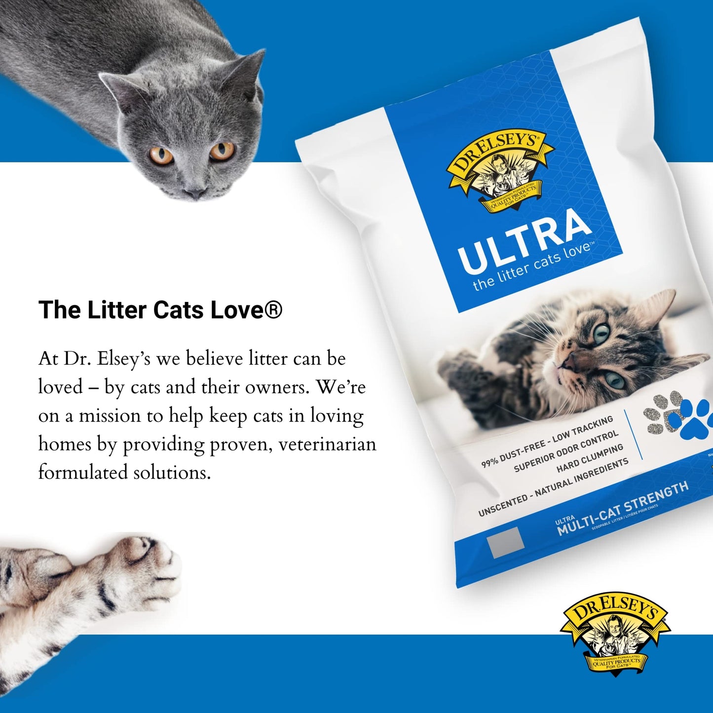 Dr. Elsey's Unscented Cat Litter 40 lb