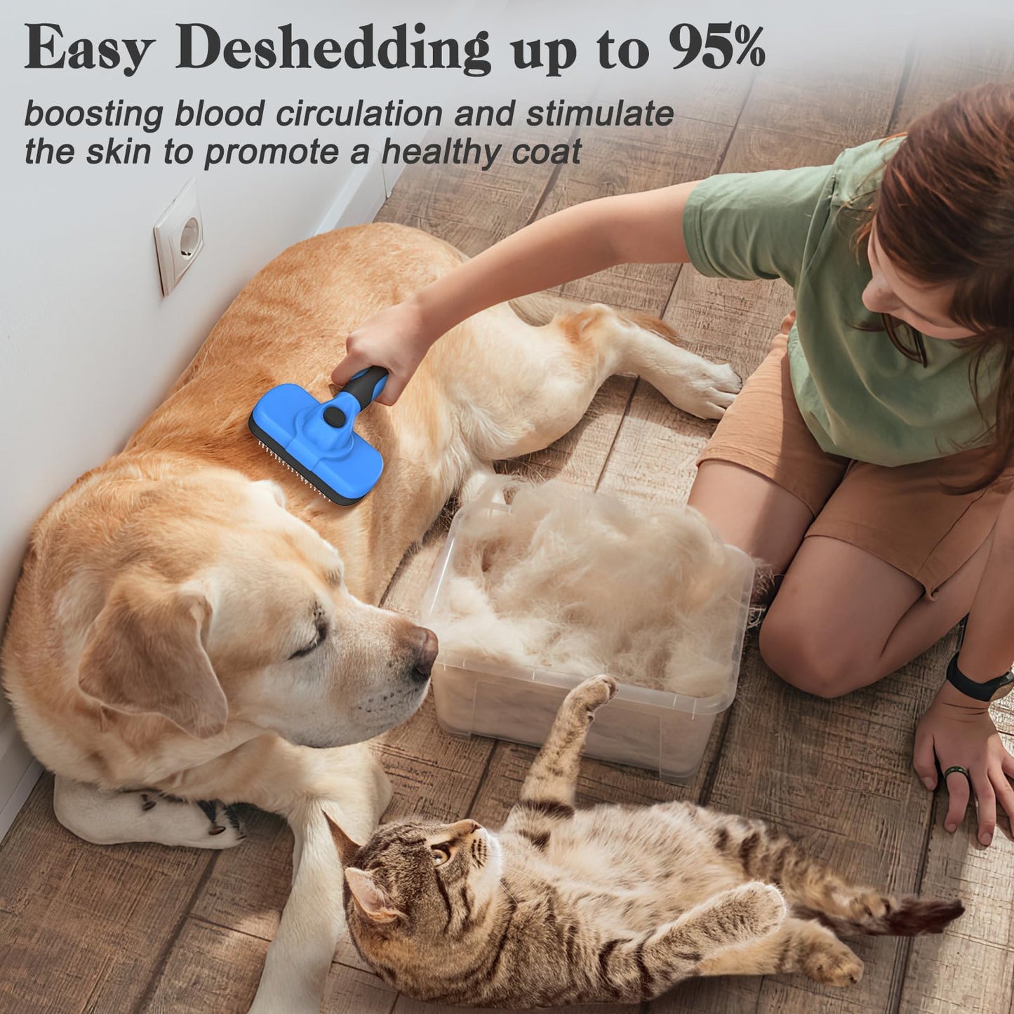Swihauk Pet Slicker Brush – Blue