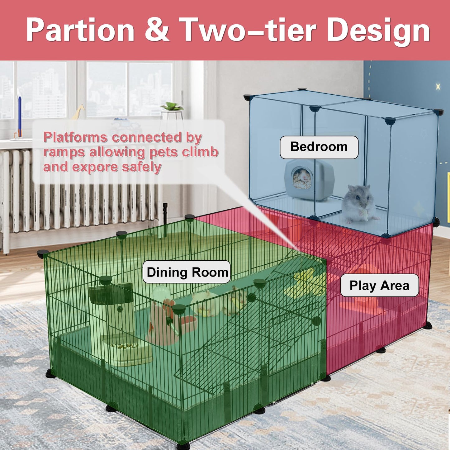 41-Panel Pet Playpen Cage