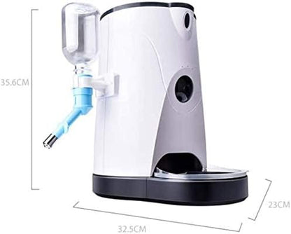 4L Automatic Pet Feeder Food/Water Dispenser for Cat Dog with Voice Interaction Intelligent Monitoring Automatic Pet Feeding Machine Cat Puppy Dog Timed Feeding Device Pet Cat Supplies
