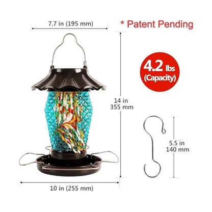 Solar Glass Bird Feeder (Style 2)