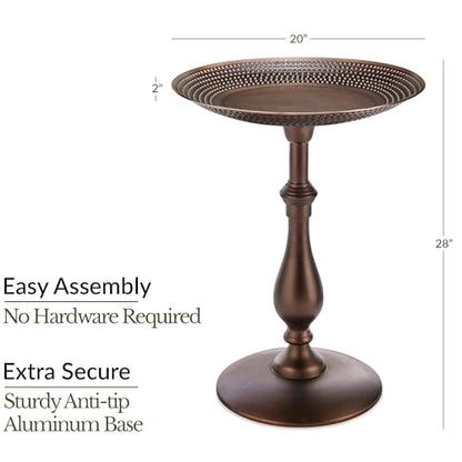 Good Directions Bronze Pedestal Bird Bath