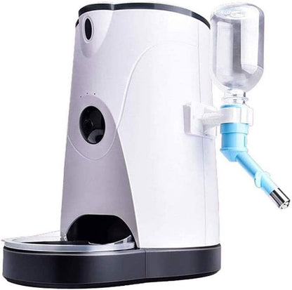 4L Automatic Pet Feeder Food/Water Dispenser for Cat Dog with Voice Interaction Intelligent Monitoring Automatic Pet Feeding Machine Cat Puppy Dog Timed Feeding Device Pet Cat Supplies