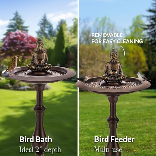 Bronze Buddha Bird Bath