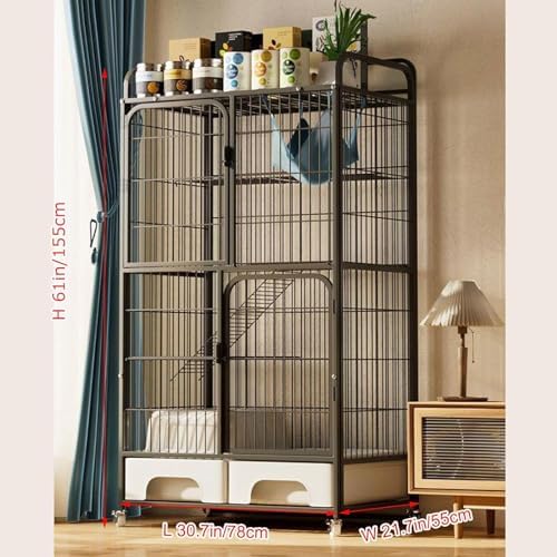 Wire Cage with Wheels & Shelf