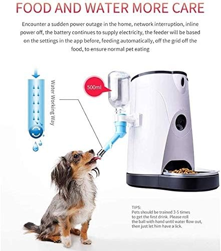 4L Automatic Pet Feeder Food/Water Dispenser for Cat Dog with Voice Interaction Intelligent Monitoring Automatic Pet Feeding Machine Cat Puppy Dog Timed Feeding Device Pet Cat Supplies
