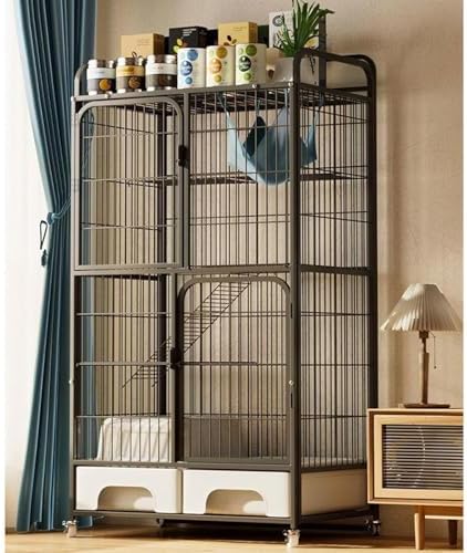 Wire Cage with Wheels & Shelf