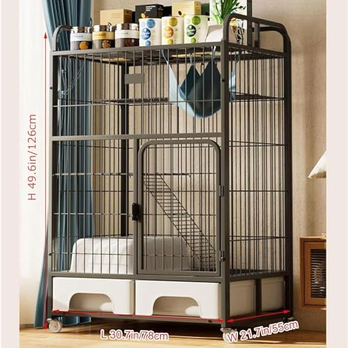 Wire Cage with Wheels & Shelf