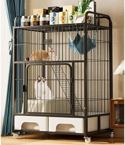 Wire Cage with Wheels & Shelf