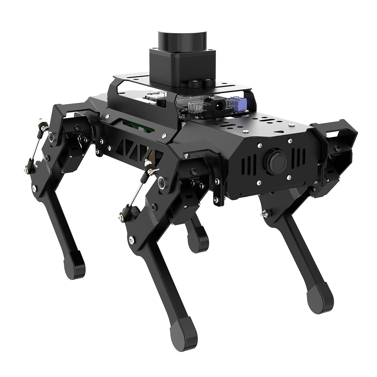 PuppyPi Robot Dog with ChatGPT Large AI Models AI Embodied Intelligence ROS Robotic Dog Vision Scene Voice Understanding SLAM Mapping Navigation Bionic Quadruped Robot, Pro Kit & RaspberryPi5 8GB