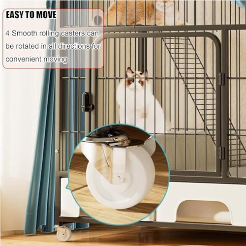 Wire Cage with Wheels & Shelf