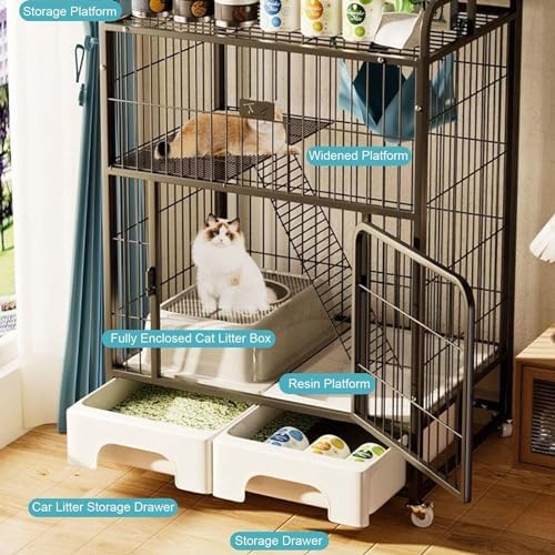 Wire Cage with Wheels & Shelf