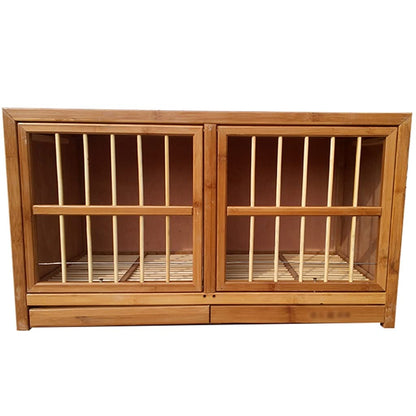 Bamboo Pigeon Cage with Tray