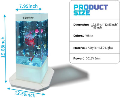32" Bubble Fish Lamp with Remote