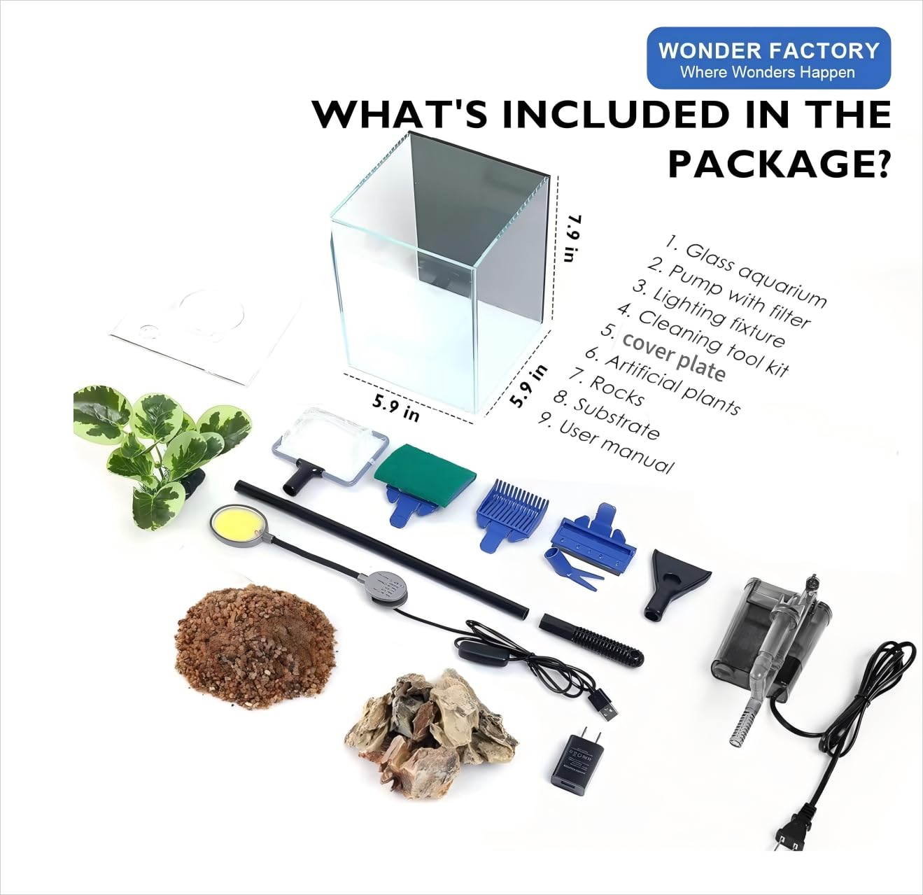 Betta Fish Tank 1.25 Gal Starter Kit