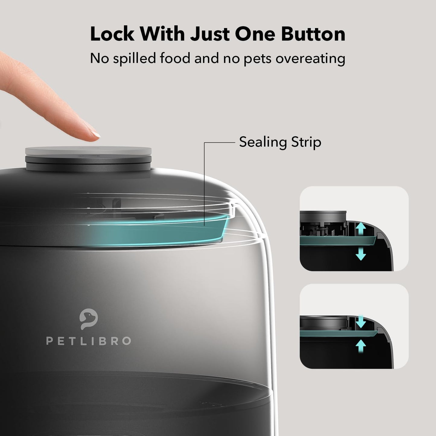 PETLIBRO 2L Wi-Fi Cat Feeder – Black