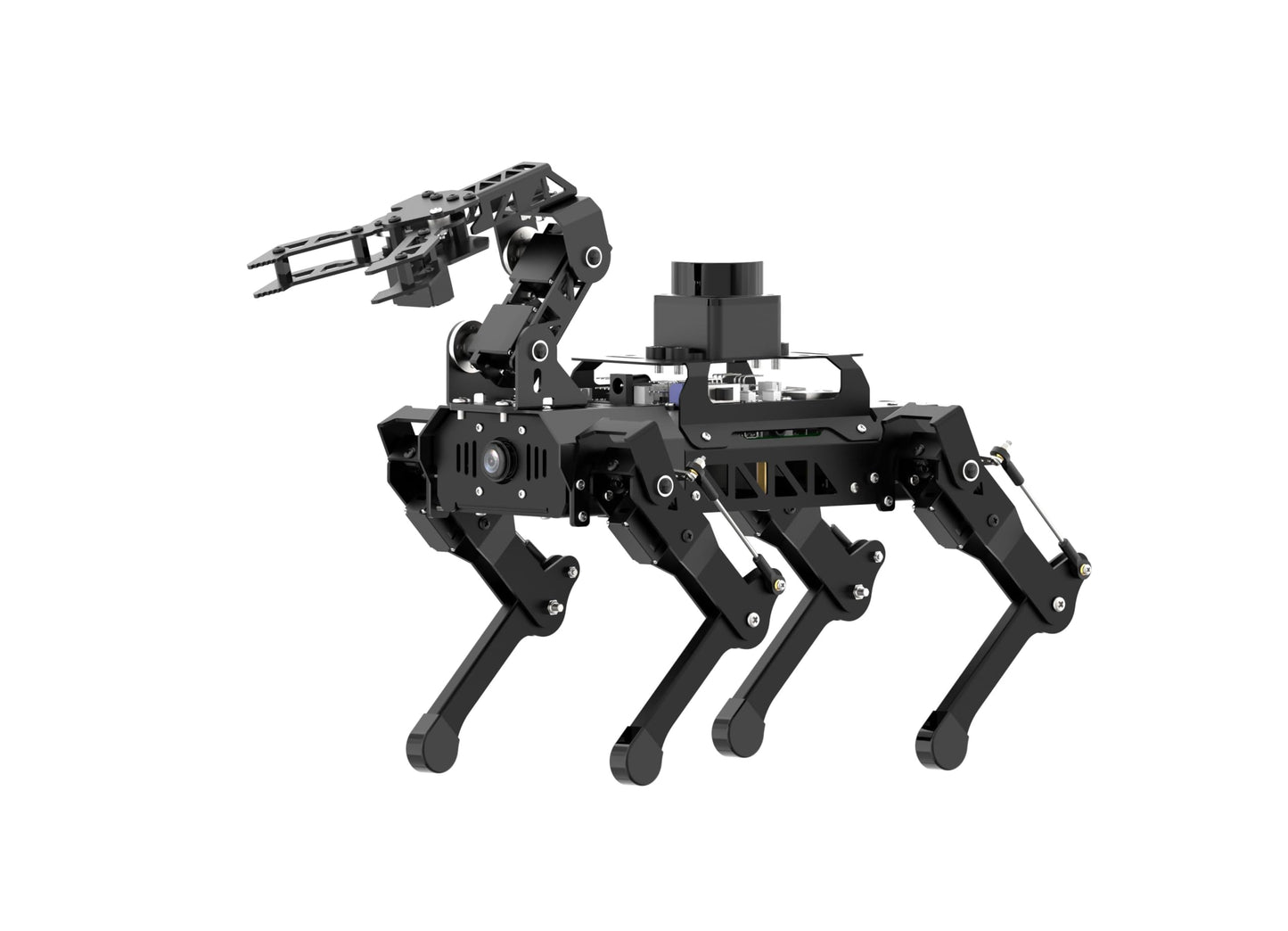 PuppyPi Robot Dog with ChatGPT Large AI Models AI Embodied Intelligence ROS Robotic Dog Vision Scene Voice Understanding SLAM Mapping Navigation Bionic Quadruped Robot, Pro Kit & RaspberryPi5 8GB