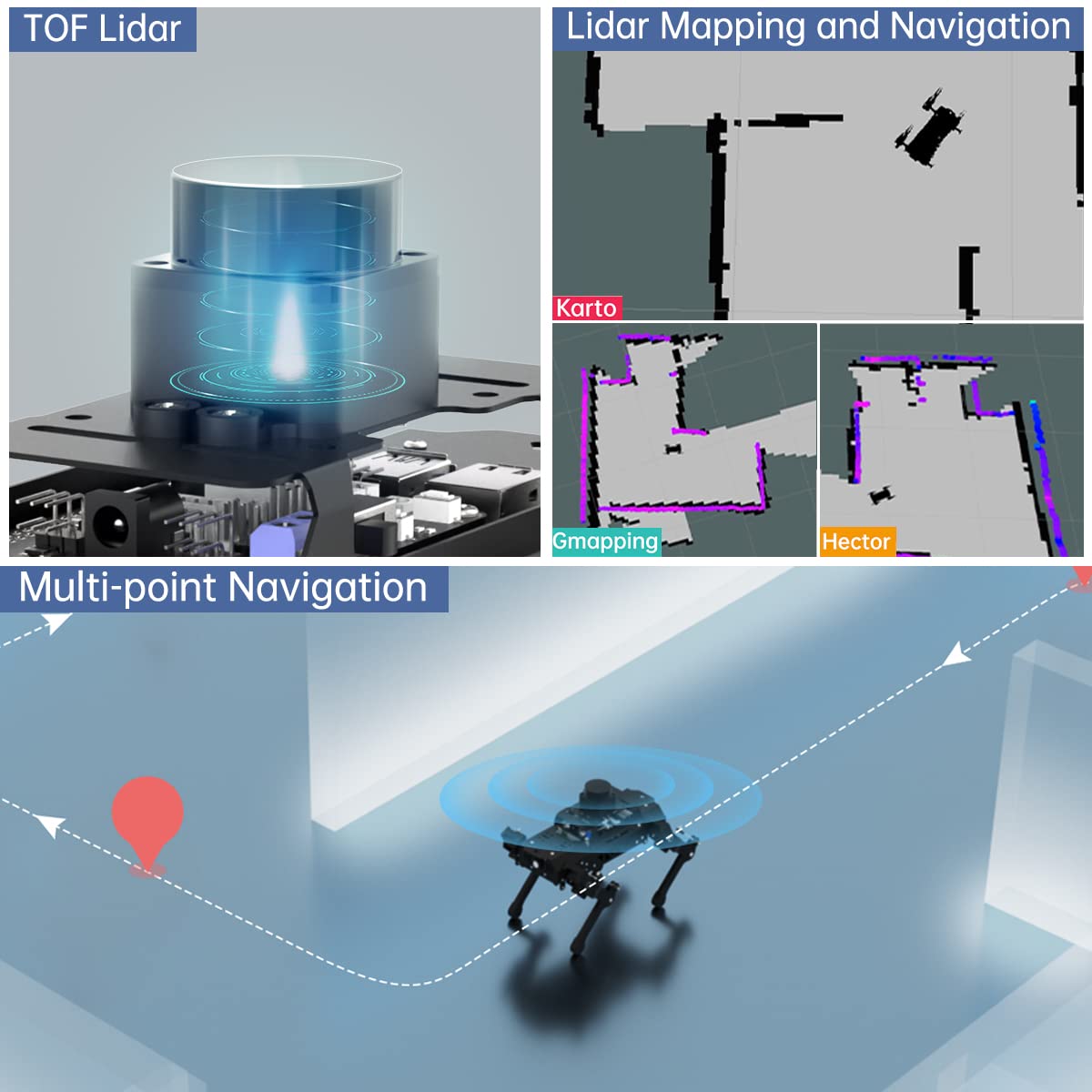 PuppyPi Robot Dog with ChatGPT Large AI Models AI Embodied Intelligence ROS Robotic Dog Vision Scene Voice Understanding SLAM Mapping Navigation Bionic Quadruped Robot, Pro Kit & RaspberryPi5 8GB