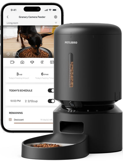 PETLIBRO Auto Pet Feeder, 6 Meals, Black