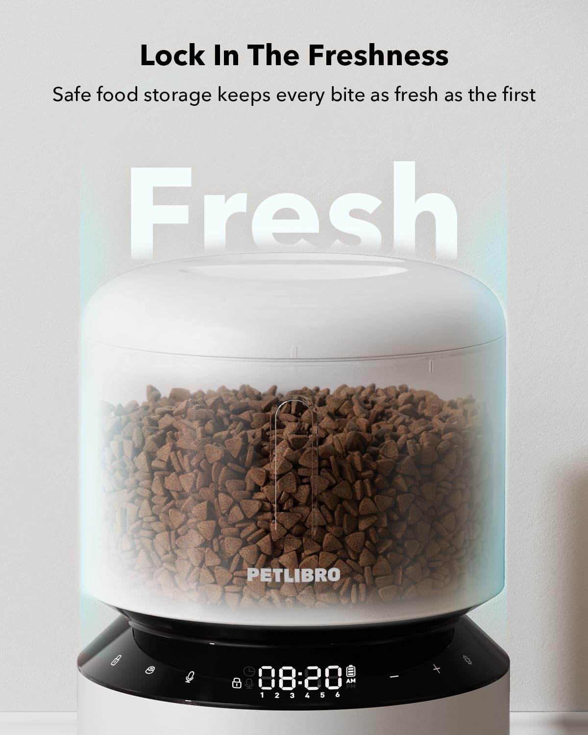 PETLIBRO Auto Pet Feeder, 6 Meals, Black