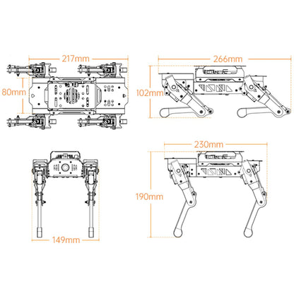 PuppyPi Robot Dog with ChatGPT Large AI Models AI Embodied Intelligence ROS Robotic Dog Vision Scene Voice Understanding SLAM Mapping Navigation Bionic Quadruped Robot, Pro Kit & RaspberryPi5 8GB