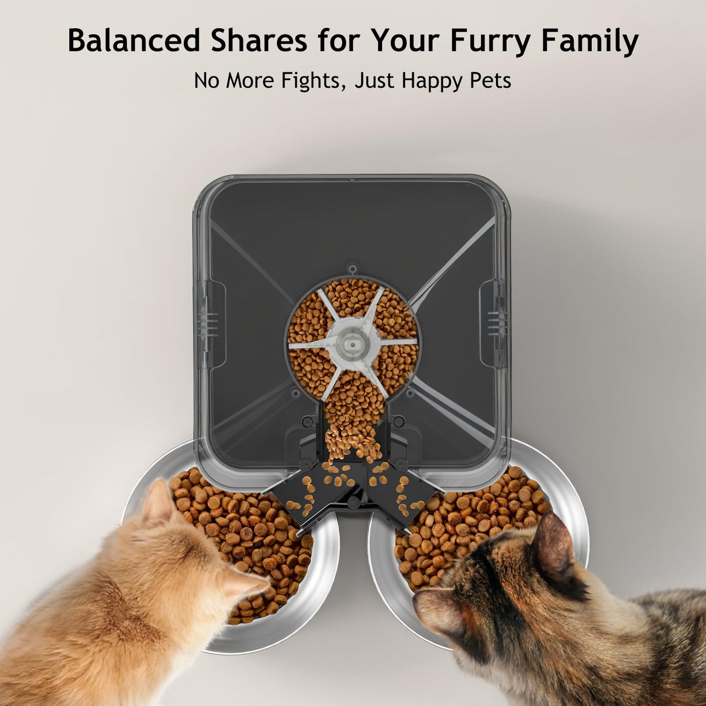 Voluas Dual Cat Feeder 6L Timer Bowls