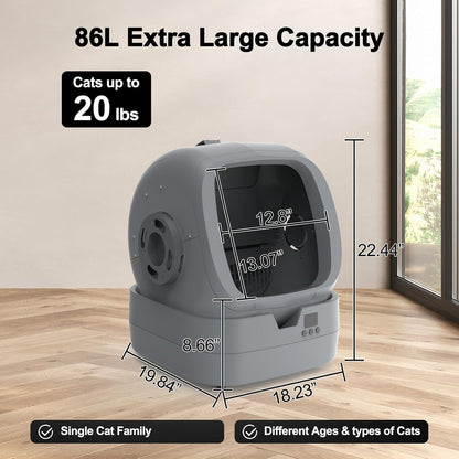 Smart 86L Self-Cleaning Cat Litter Box