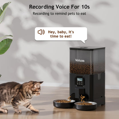 Voluas Dual Cat Feeder 6L Timer Bowls
