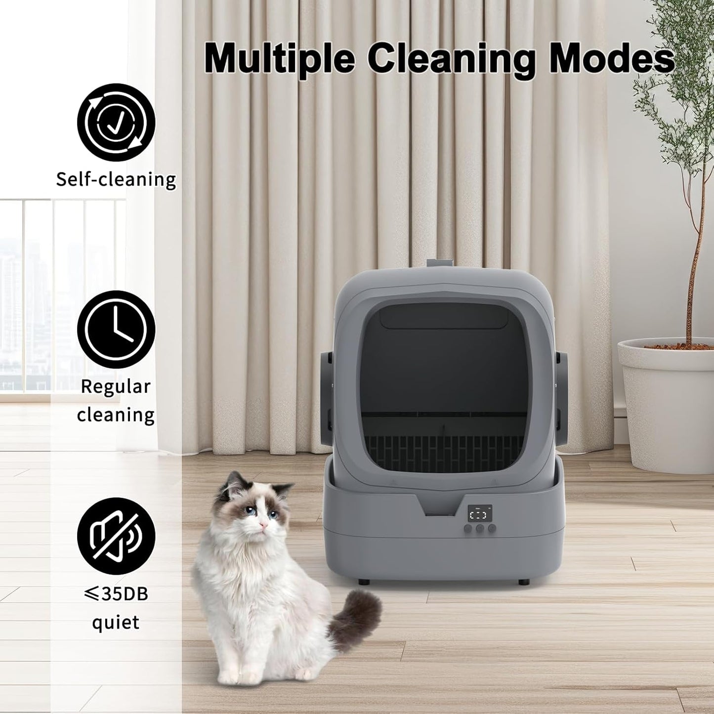 Smart 86L Self-Cleaning Cat Litter Box